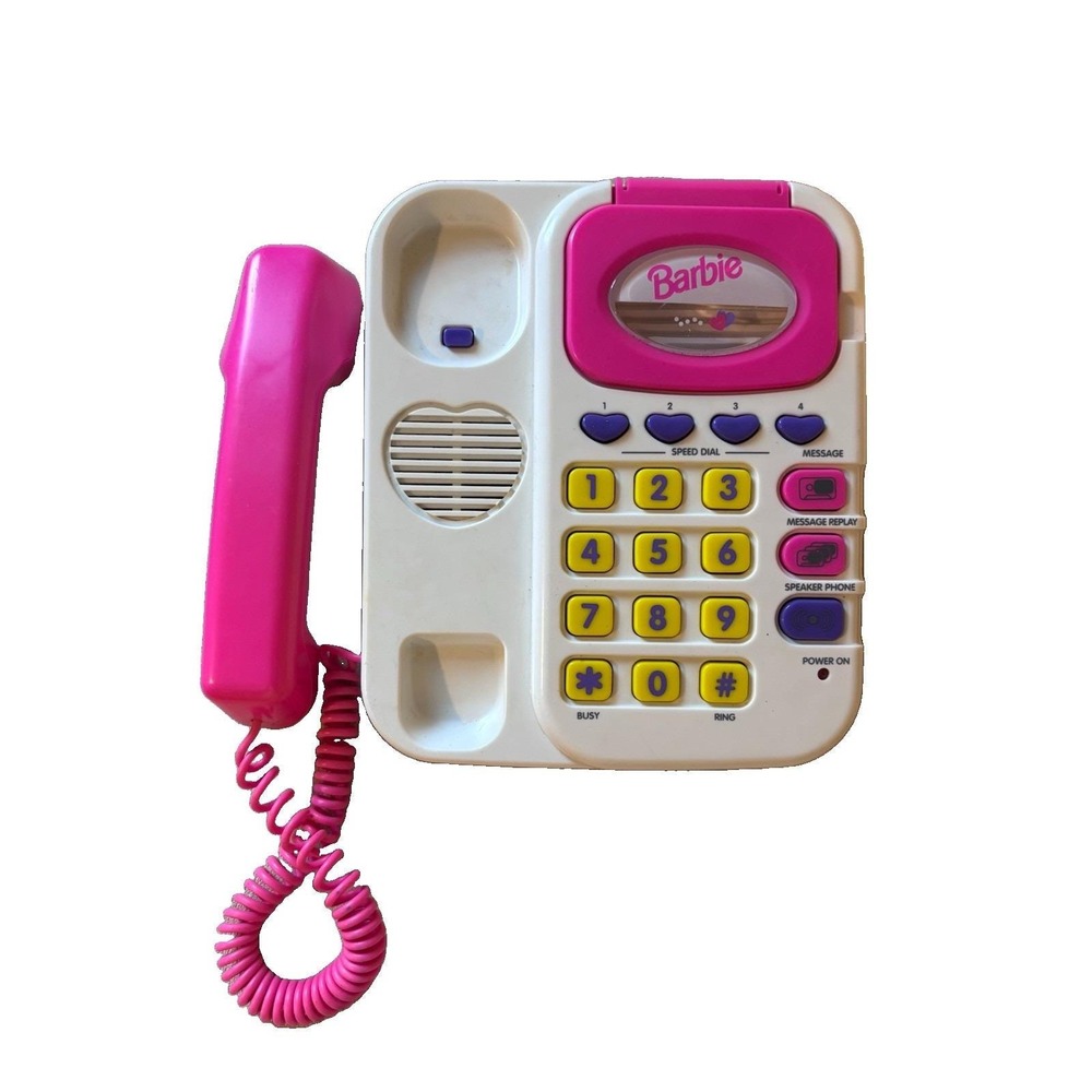 Barbie Super Talking Phone Answering Machine BE-175 1995 For Parts Not Working